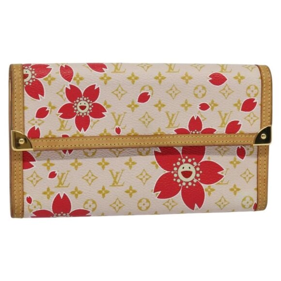 LOUIS VUITTON Cherry Blossom Portefeuille International Wallet Auth 117626AM - Picture 1 of 15